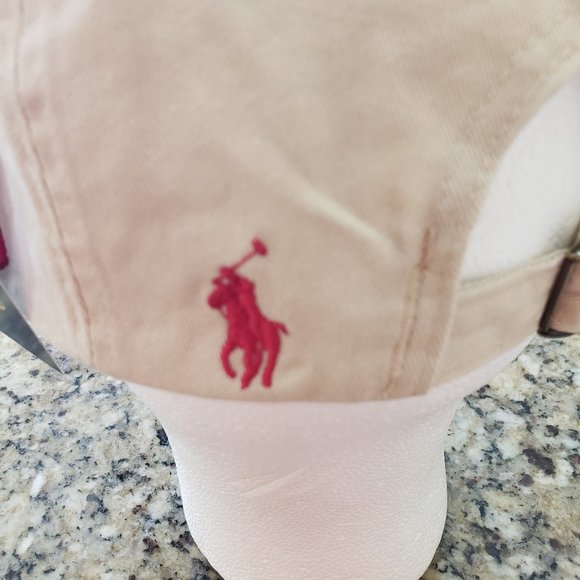 POLO RALPH LAUREN MENS KHAKI "3" POLO PLAYER/PONY LOGO BALL CAP HAT OSFA… - Picture 3 of 10